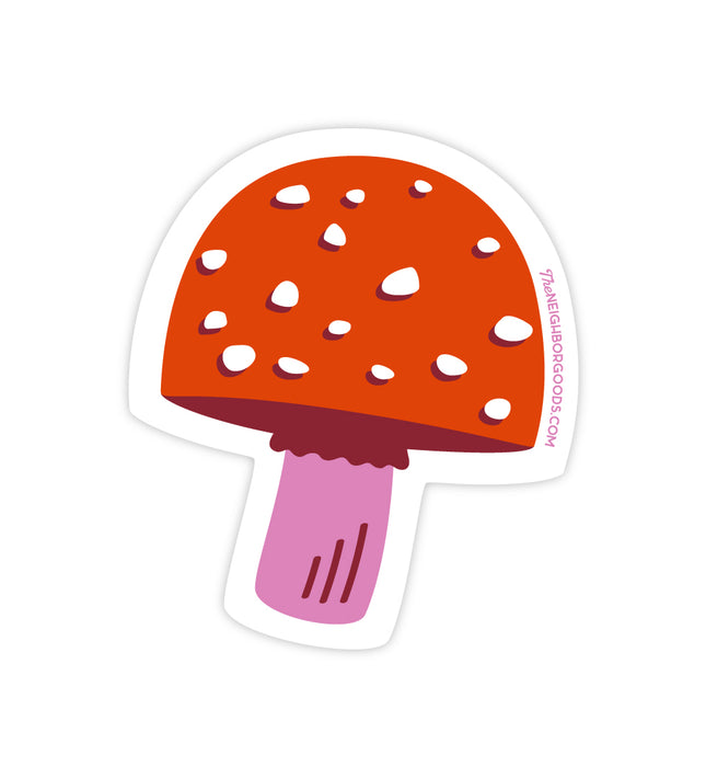 Neighborgoods mushroom design sticker