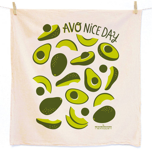 Screen-printed Avocado tea towel