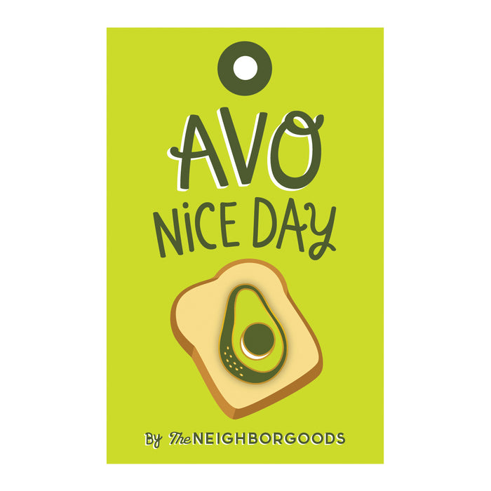 Packaged enamel avocado pin