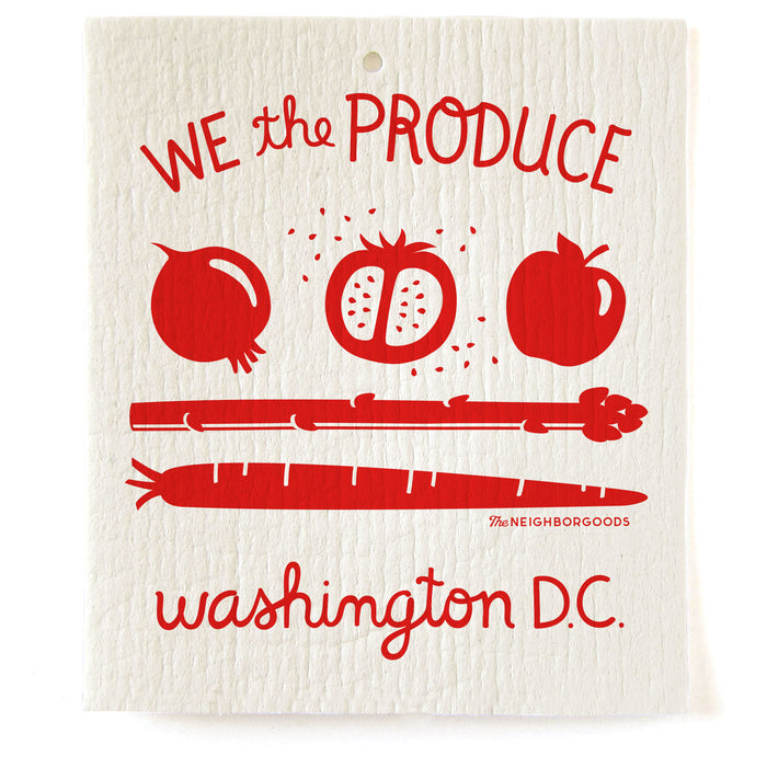 DC Flag Dish Towel + Sponge Cloth Gift Set