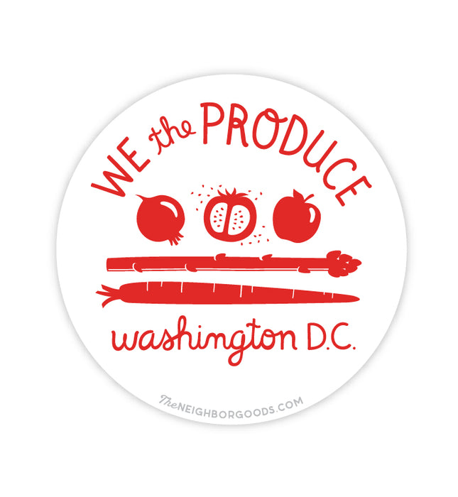 Neighborgoods DC Flag produce design sticker