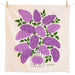 Cotton dish towel with lilacs design