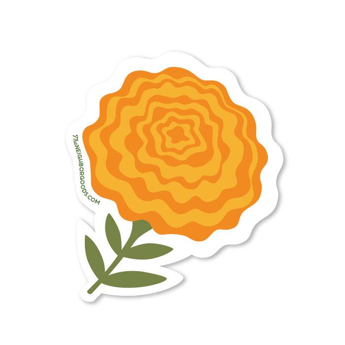 Neighborgoods marigold design sticker
