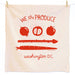 Cotton dish towel with DC flag design, featuring the phrase "We the Produce"