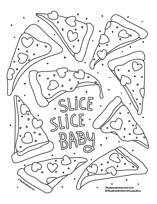 Friday Night in_SET OF 3 Coloring Pages