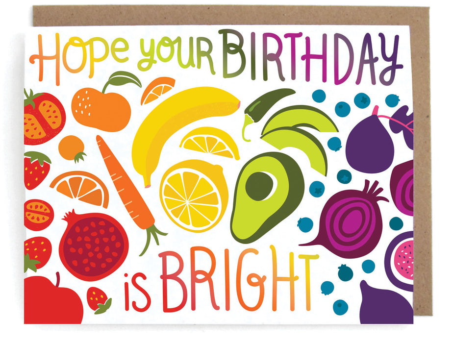 Food Rainbow Birthday Card