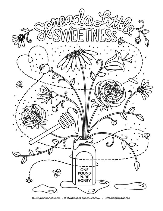 Spread a Little Sweetness Coloring Page