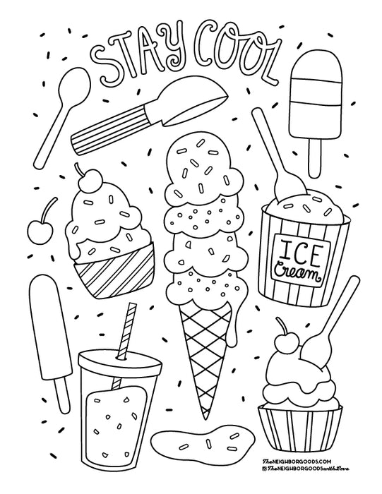 Stay Cool Coloring Page