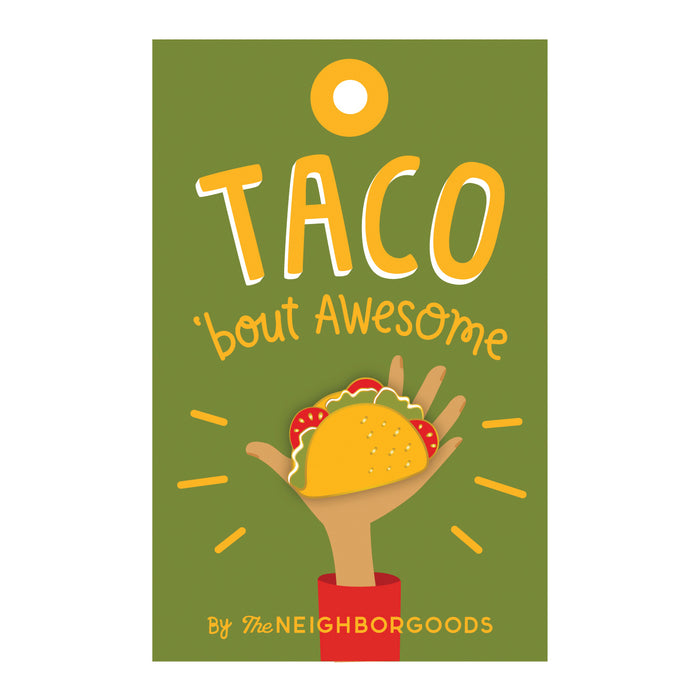 Packaged enamel taco pin