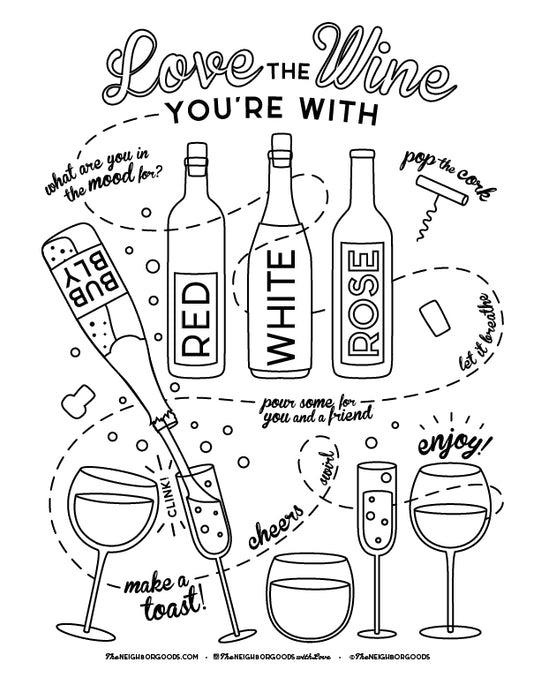 Friday Night in_SET OF 3 Coloring Pages