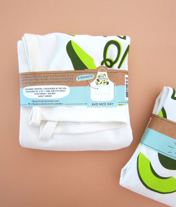 Two packaged avocado aprons
