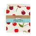 Matching dish towel and sponge cloth set with cherries design, featuring the phrase "Cherry-o"