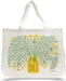 Large canvas tote bag with dill design