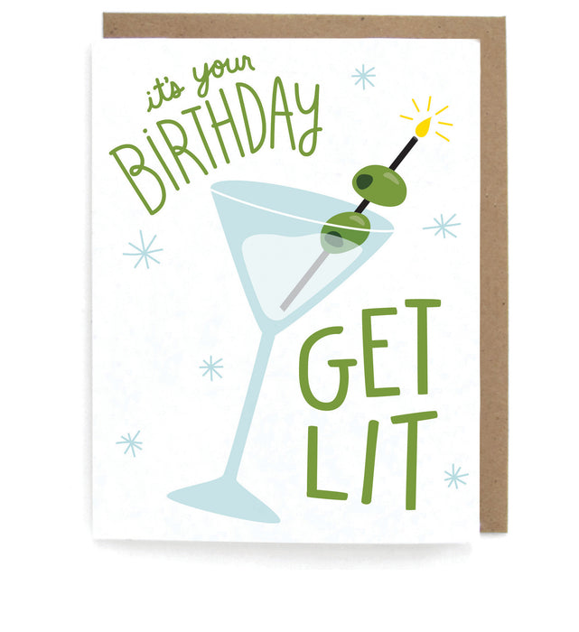 Get Lit Birthday Card