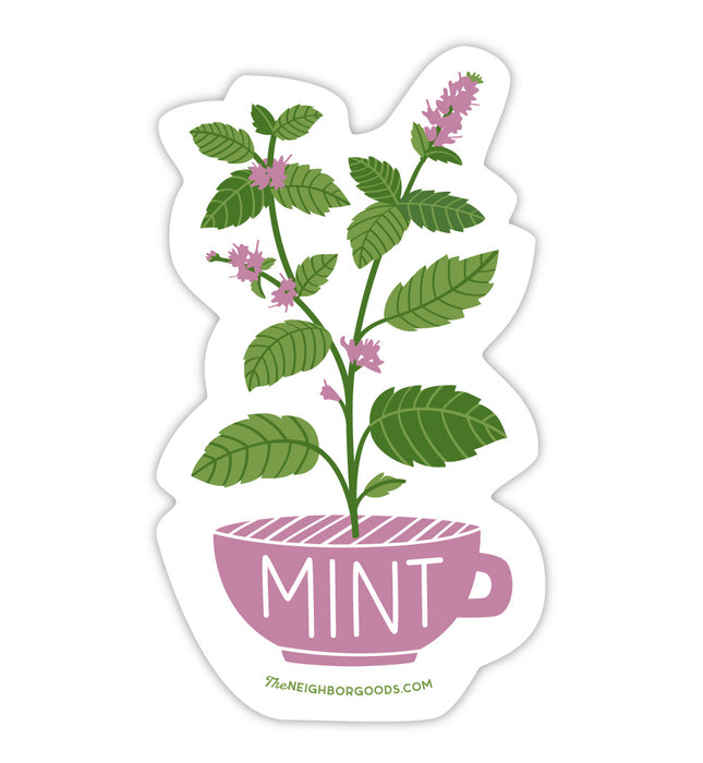 Neighborgoods mint herb design sticker