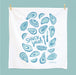Cotton dish towel with oysters design, featuring the phrase "Shuck yeah"