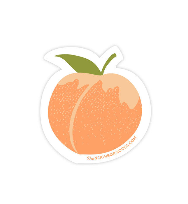 Neighborgoods peach design sticker