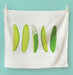 Cotton dish towel with pickles design, featuring the phrase ":I'm kind of a Big Dill"