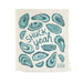 Reusable Swedish sponge cloth with oyster design, featuring the phrase "Shuck yeah"