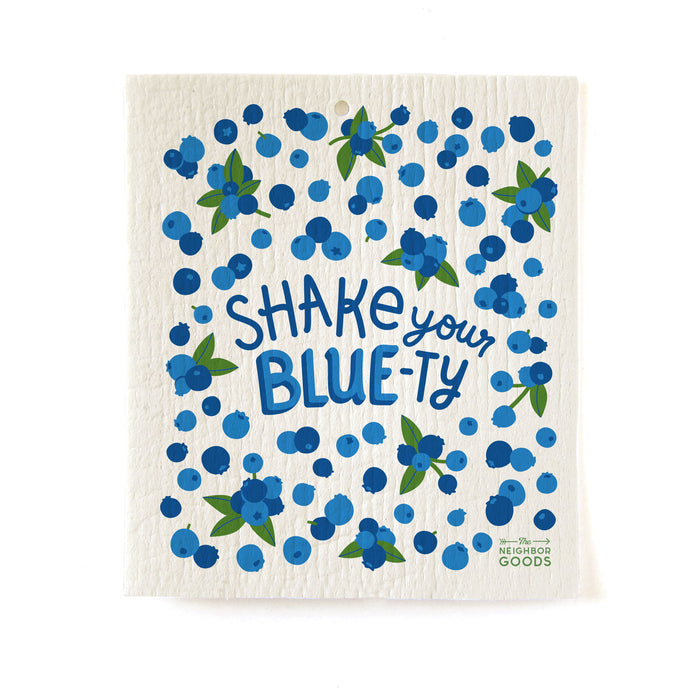 Blueberry Dish Towel + Sponge Cloth Gift Set