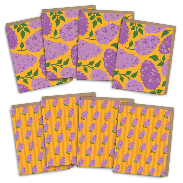 Lilac Mixed Greeting Card - Set of 8