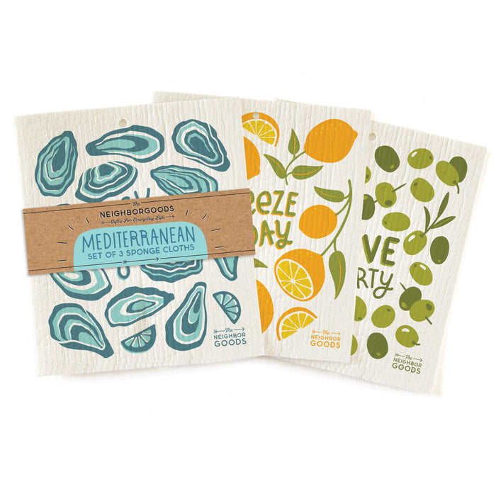 Mediterranean - Sponge Cloth SET OF 3