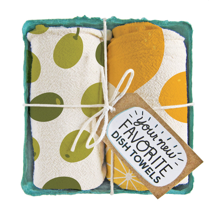 Olives With A Twist - Dish Towel Set of 2