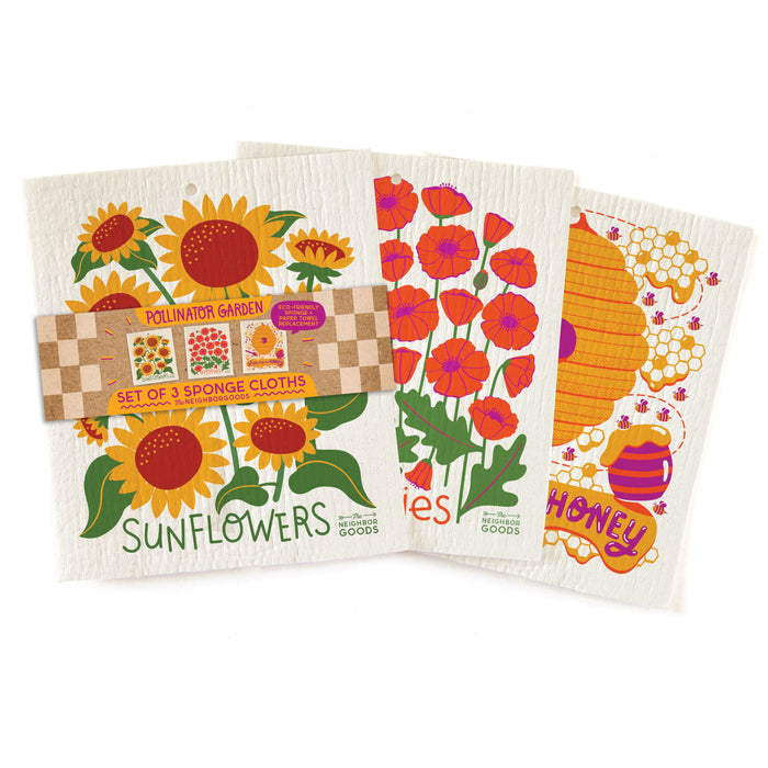 Pollinator Garden - Sponge Cloth Set of 3