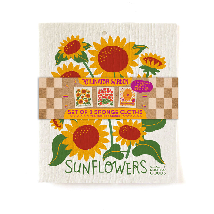 Pollinator Garden - Sponge Cloth Set of 3