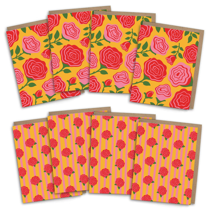 Rose Mixed Greeting Card - Set of 8
