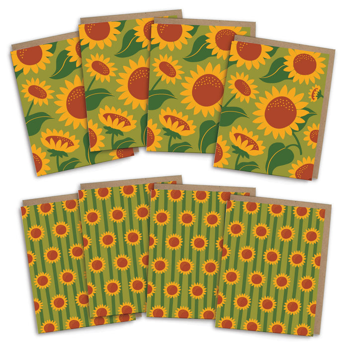 Sunflower Mixed Greeting Card - Set of 8