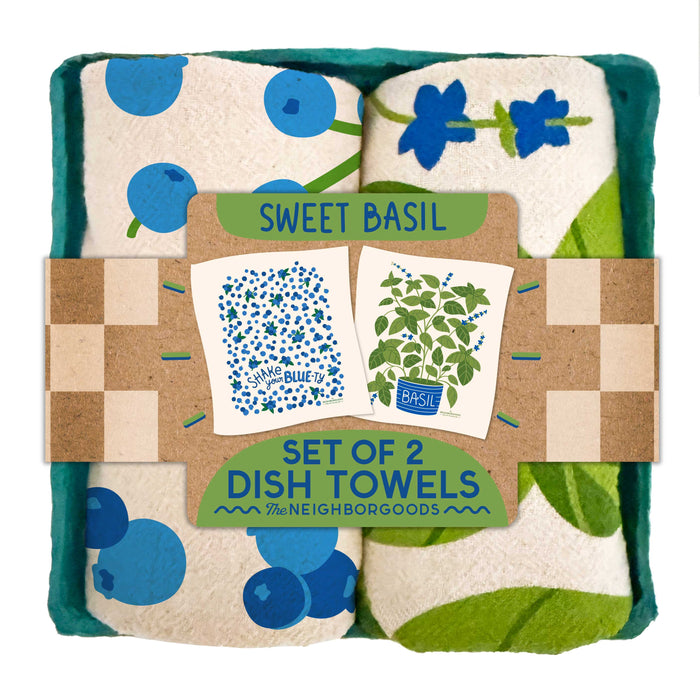 Sweet Basil - Dish Towel Set of 2