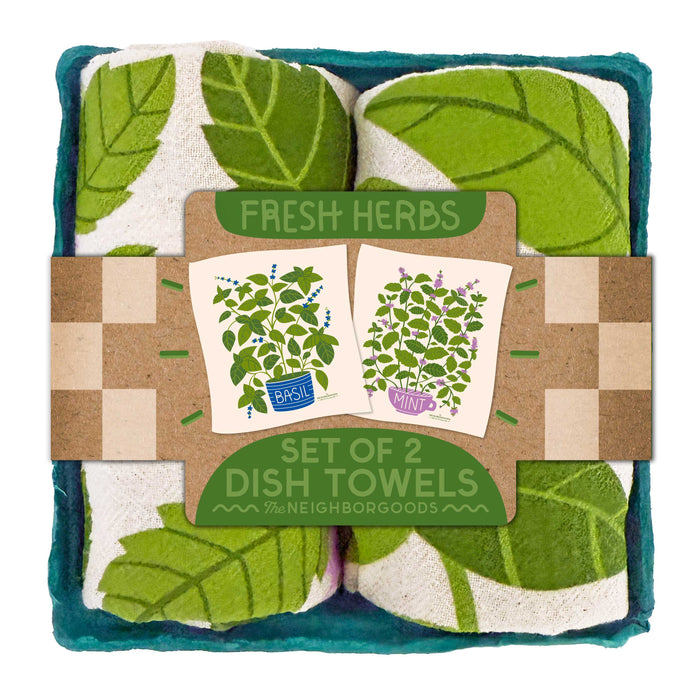 Fresh Herbs- Dish Towel Set of 2