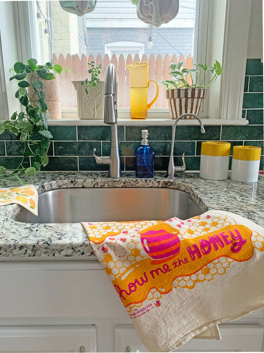 Honey Dish Towel + Sponge Cloth Gift Set