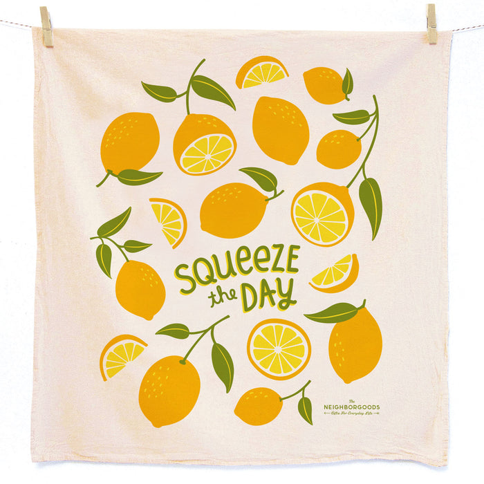 Lemon Dish Towel + Sponge Cloth Gift Set