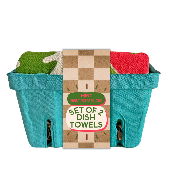 Mint + Melon - Dish Towel Set of 2