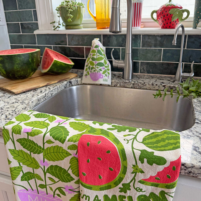 Mint + Melon - Dish Towel Set of 2