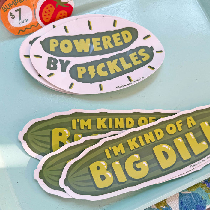Powered by Pickles Bumper Sticker
