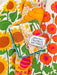 Pollinator Garden dish towel set pictured on top of Sunflower, Honey, and Poppy dish towels