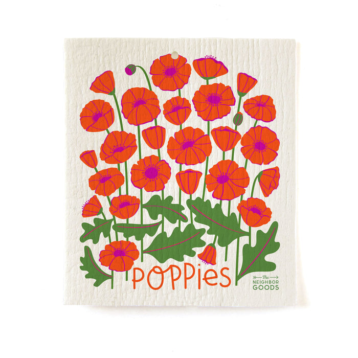 Poppy Dish Towel + Sponge Cloth Gift Set