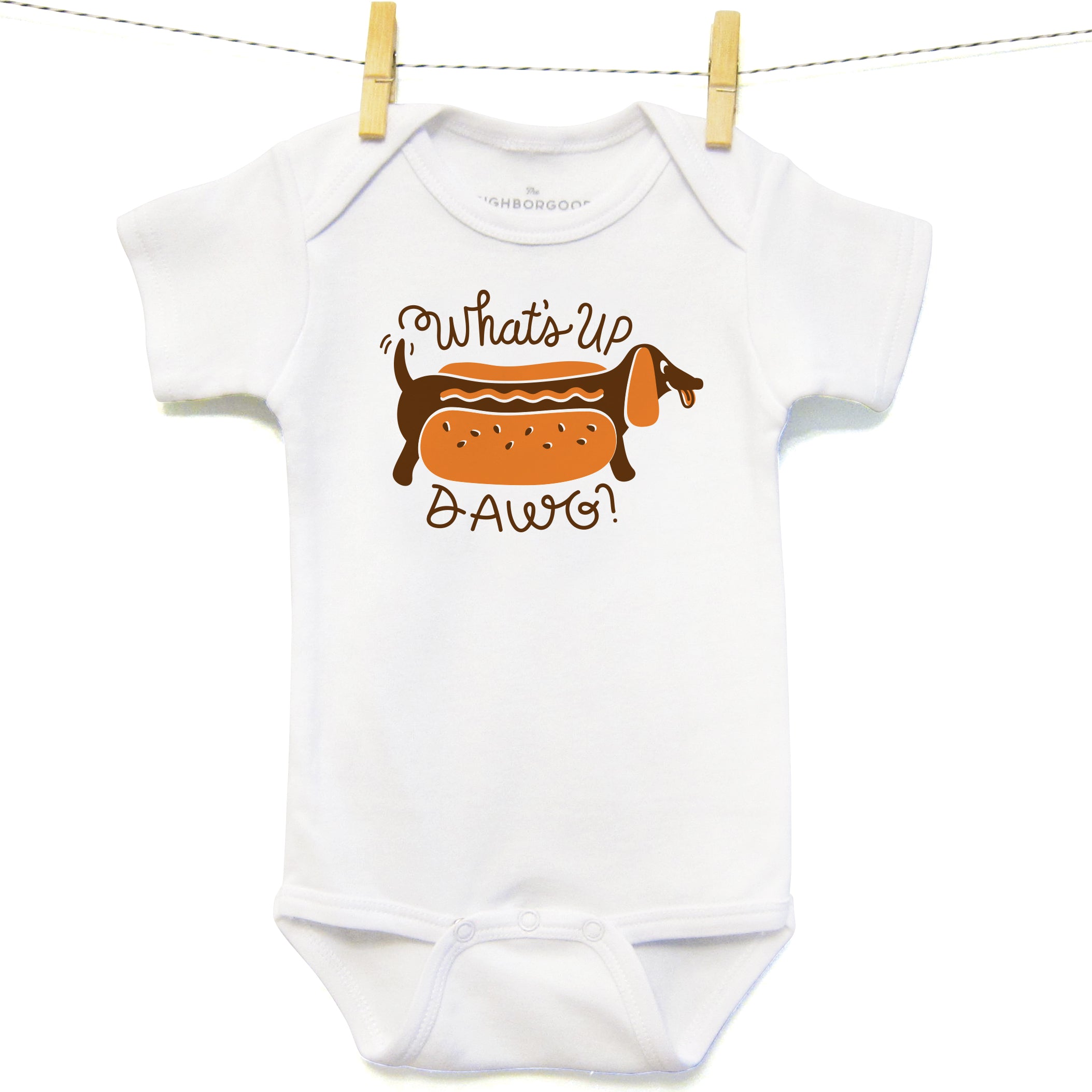 Doxie Hot Dog Baby OnePiece The