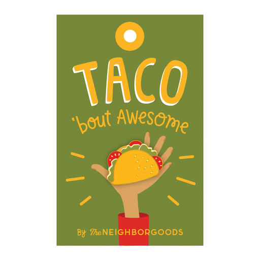 Packaged enamel taco pin