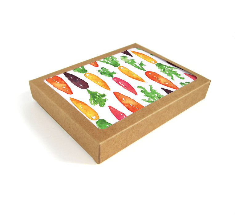 Carrots Watercolor Card - Set of 8