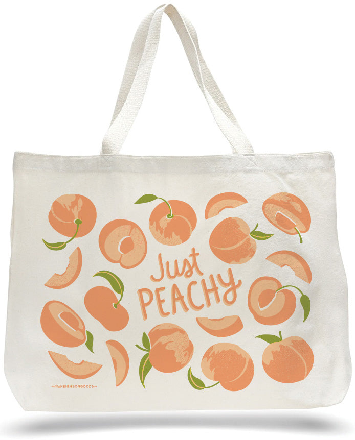 Just Peachy Tote Bag - The Neighborgoods