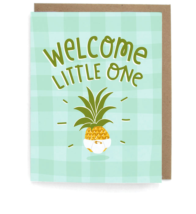Welcome Little One Pineapple Card