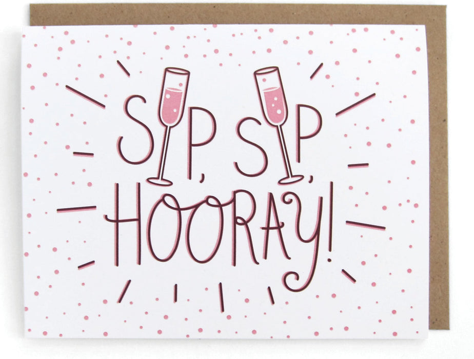 Sip Sip Hooray Card - Set of 8