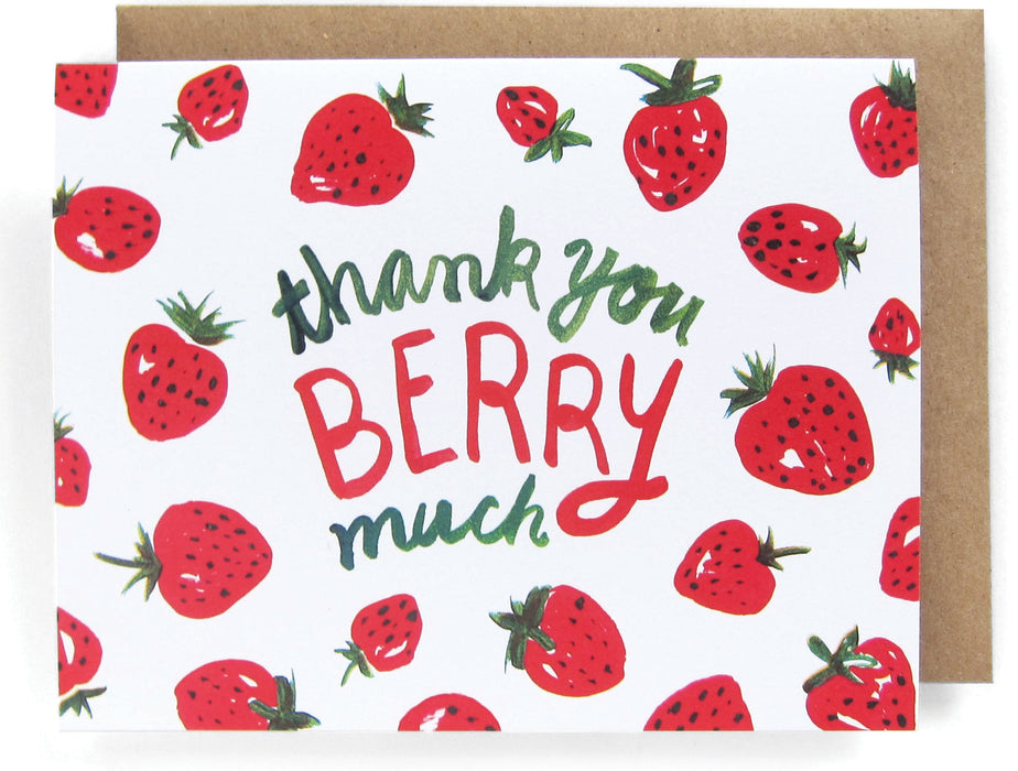 Thank You Berry Much  Card - Set of 8